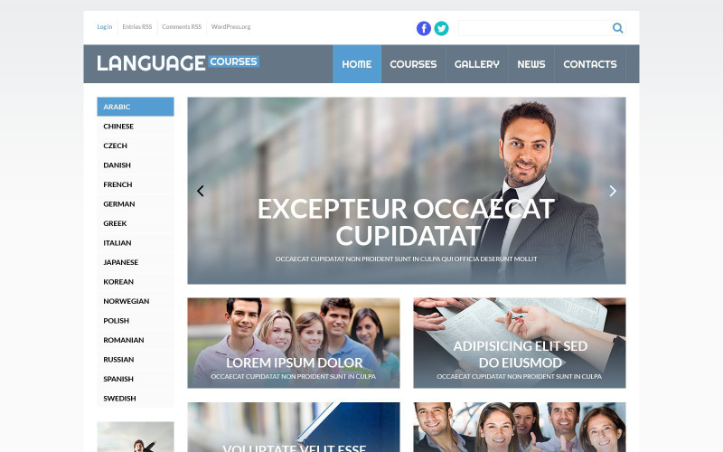 языковые курсы тема wordpress