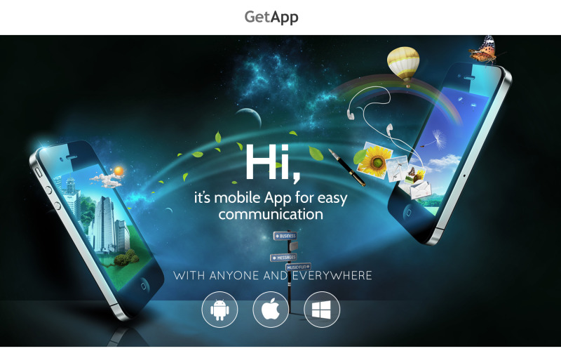 Download Unbounce шаблон "Web Development - Unbounce template" / Web Development - Unbounce template - Unbounce шаблон на тему веб-разработка get apps application software web development webmasters designers internet www  sites web design webpage internet aps