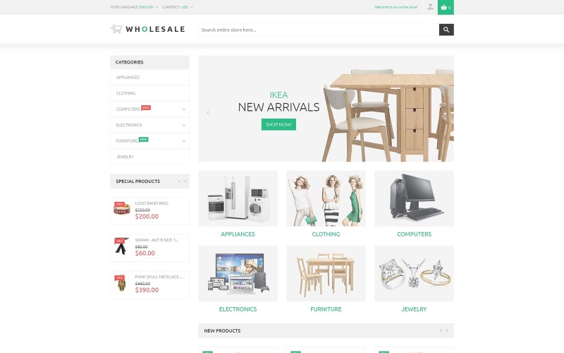 онлайн склад magento тема