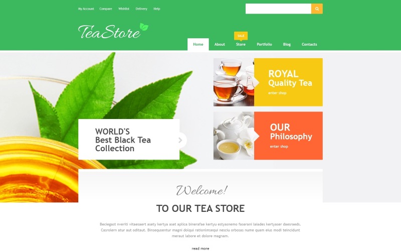 тема интернет-магазина чая woocommerce