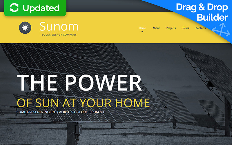 шаблон solar energy moto cms 3