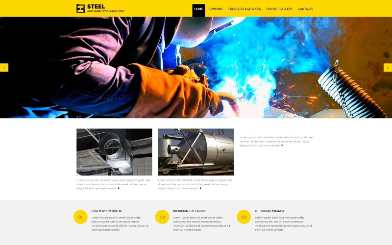 адаптивный шаблон сайта steelworks