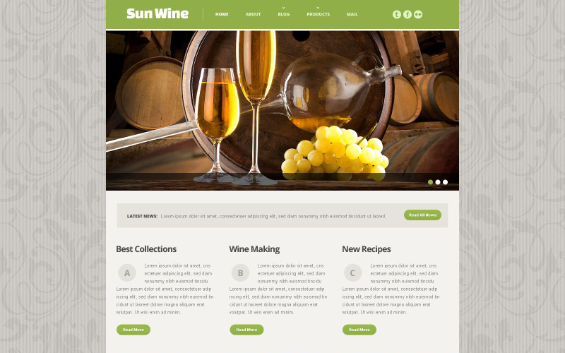 wine адаптивный шаблон сайта