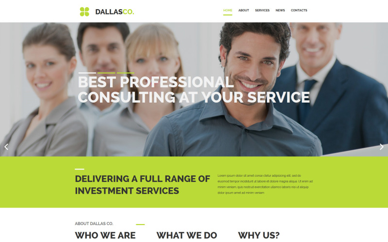 шаблон business &amp; services moto cms 3
