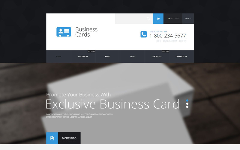 тема магазина визитных карточек shopify