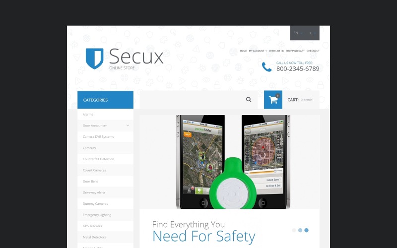 шаблон secux opencart