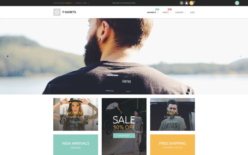 тема рубашек prestashop