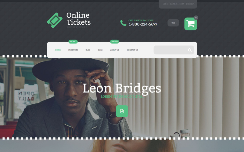тема онлайн билетов shopify