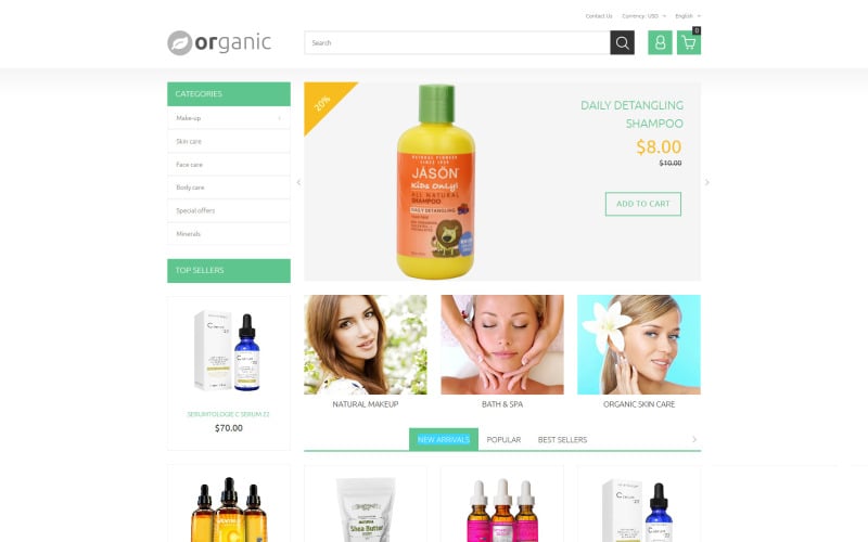 органическая тема prestashop