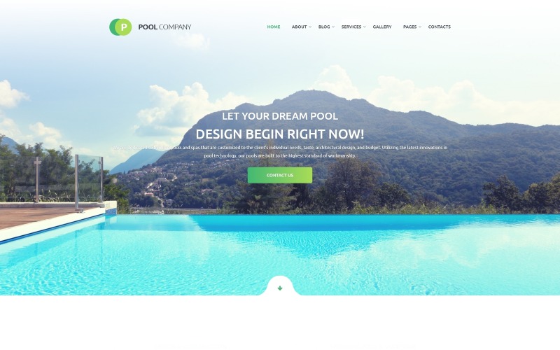 pool company bootstrap тема шаблон веб-сайта