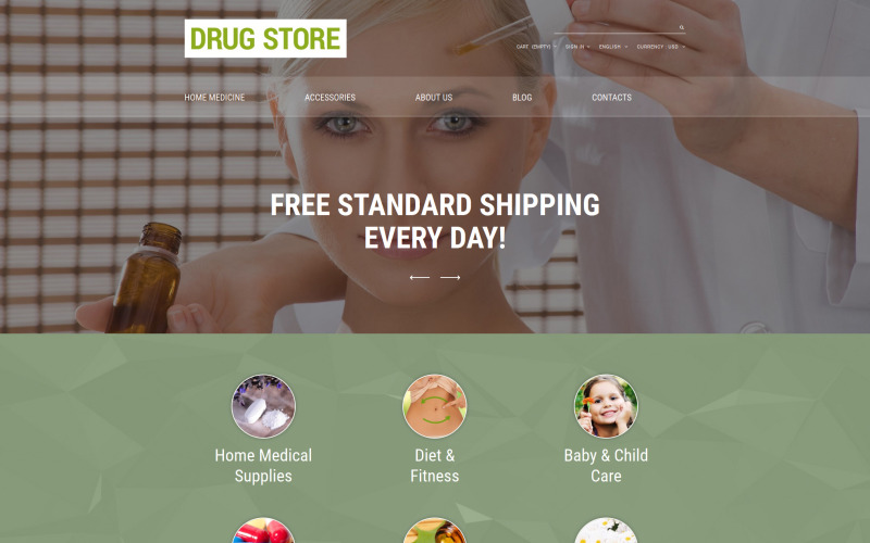 аптека prestashop тема