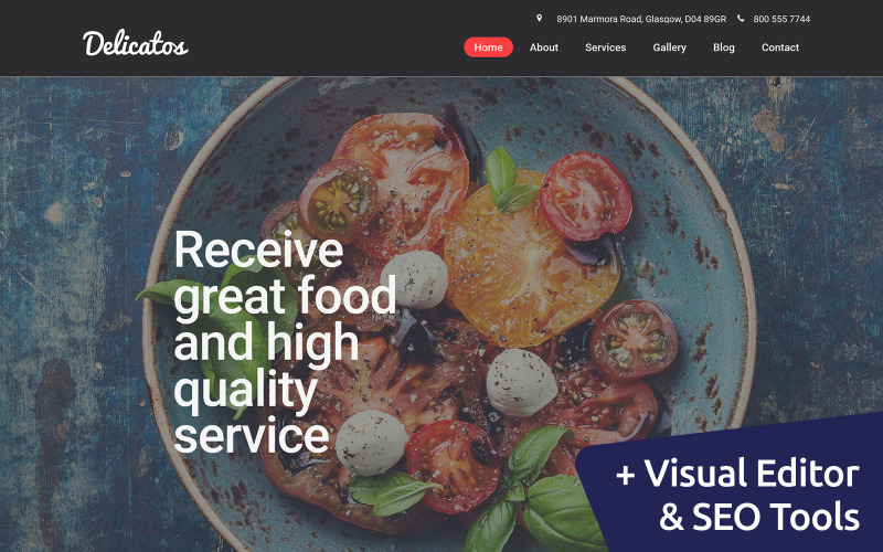 простой шаблон restaurant moto cms 3