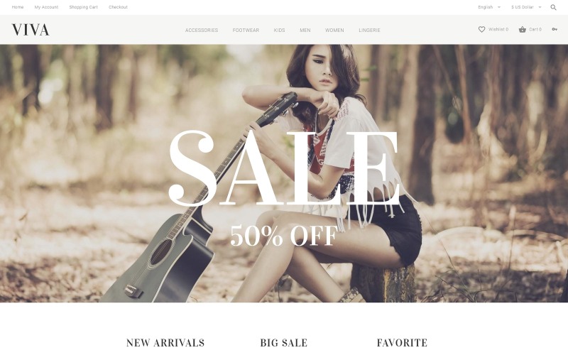 шаблон opencart viva