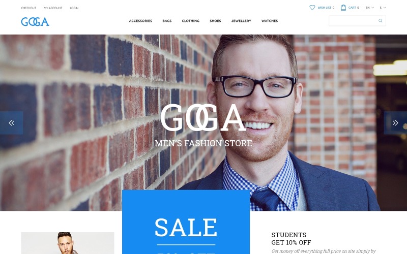 шаблон goga opencart