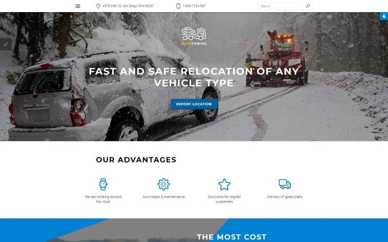 авто буксировка отзывчивый шаблон joomla