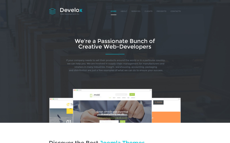 шаблон сайта develox