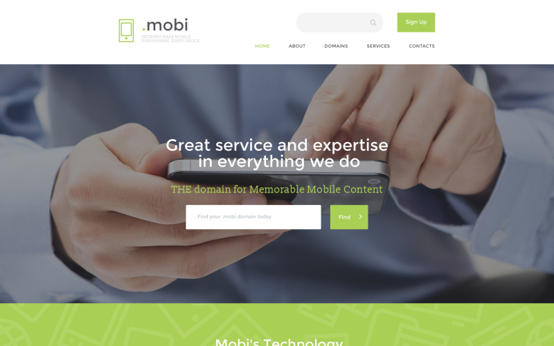 шаблон сайта dot mobi