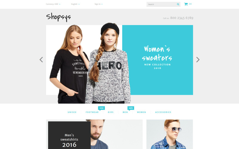 модная одежда prestashop тема