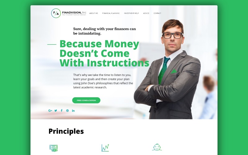шаблон сайта finadvision inc