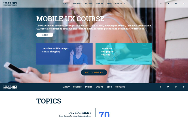 шаблон education moto cms 3
