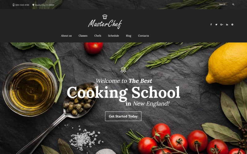 Мастер Шеф кулинария школа wordpress тема