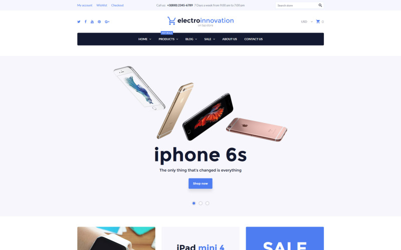 тема electro innovation shopify