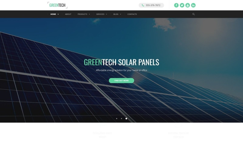 шаблон веб-сайта green tech