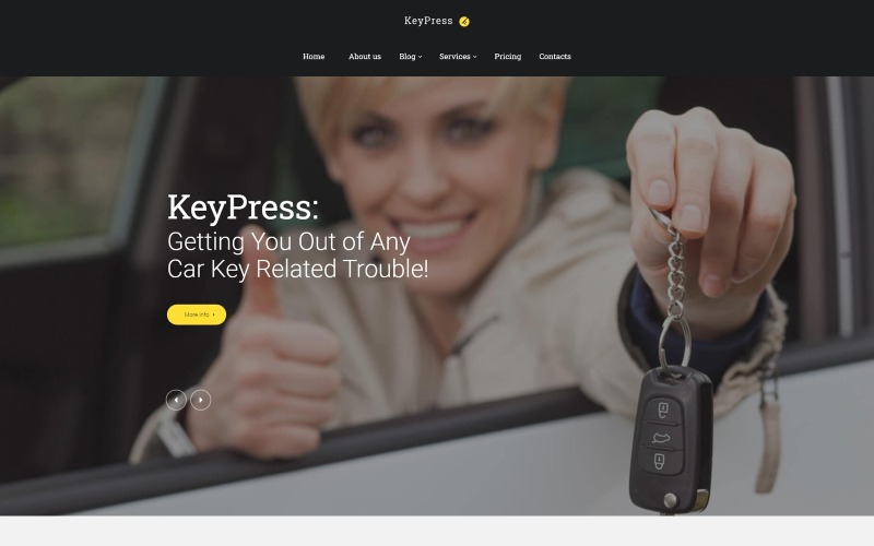 услуга замены автомобильных ключей wordpress theme