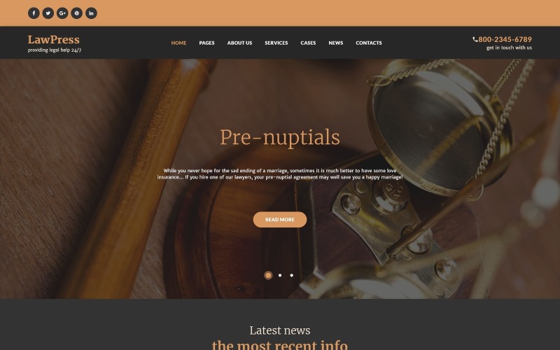 юридическая фирма отзывчивая тема wordpress