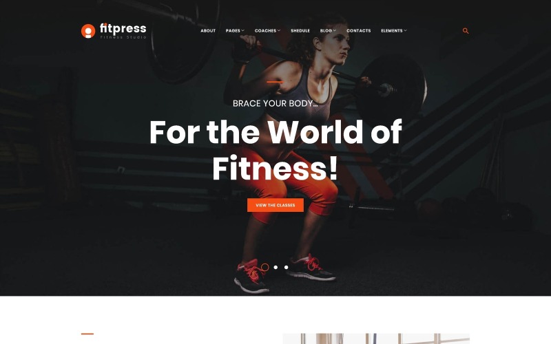 Фитнес и тренажерный зал wordpress тема