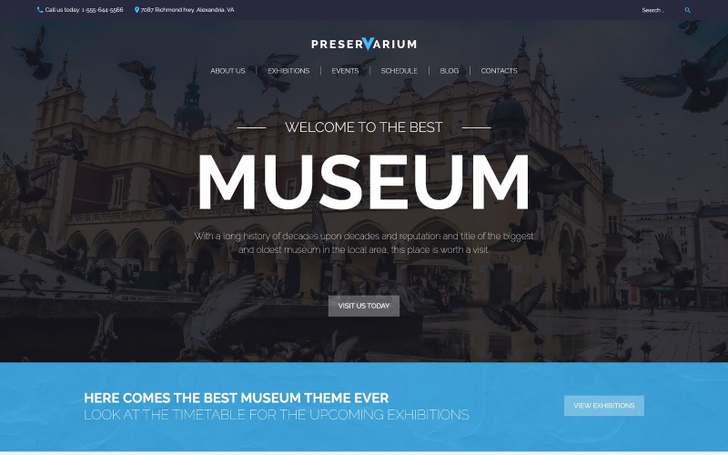 музей отзывчивая тема wordpress