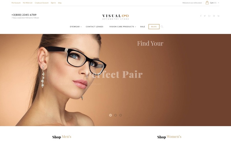 оптика и оптометрия тема magento