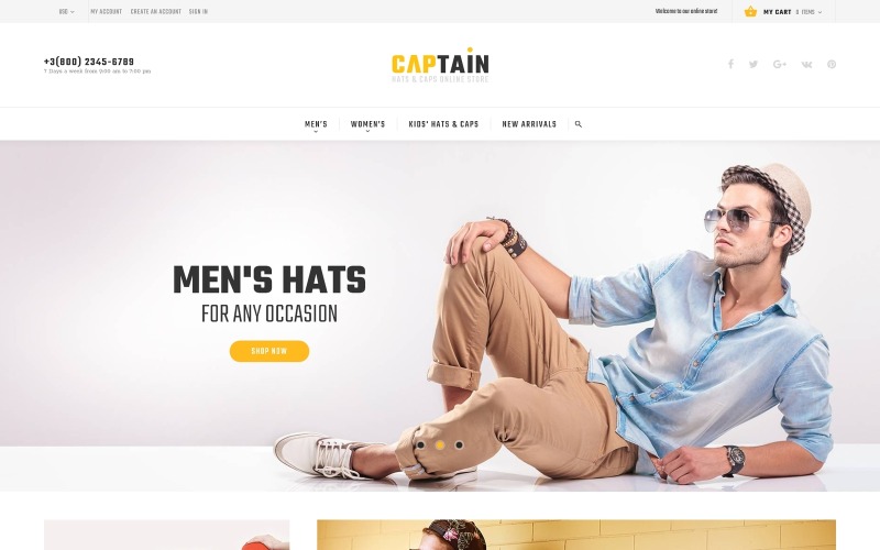 шапки и кепки интернет-магазин magento theme