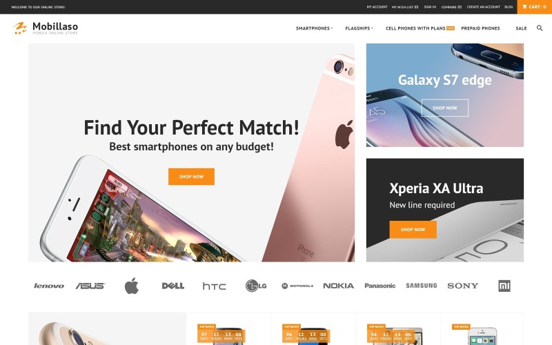 мобильный магазин отзывчивая тема magento