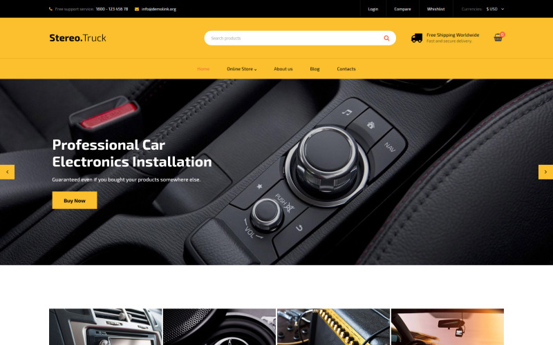 шаблон car audio virtuemart