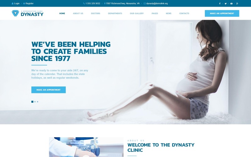 репродуктивная клиника отзывчивая тема wordpress
