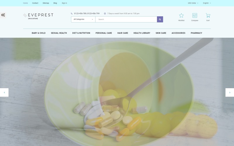 тема аптеки prestashop