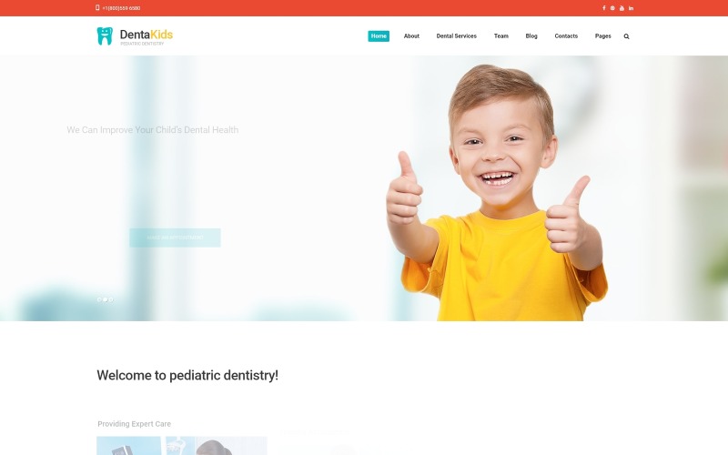 шаблон сайта dentakids