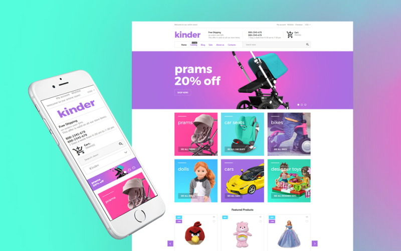 магазин игрушек shopify тема