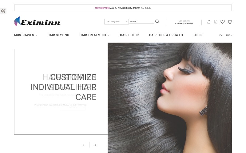 eximinn отзывчивая тема prestashop