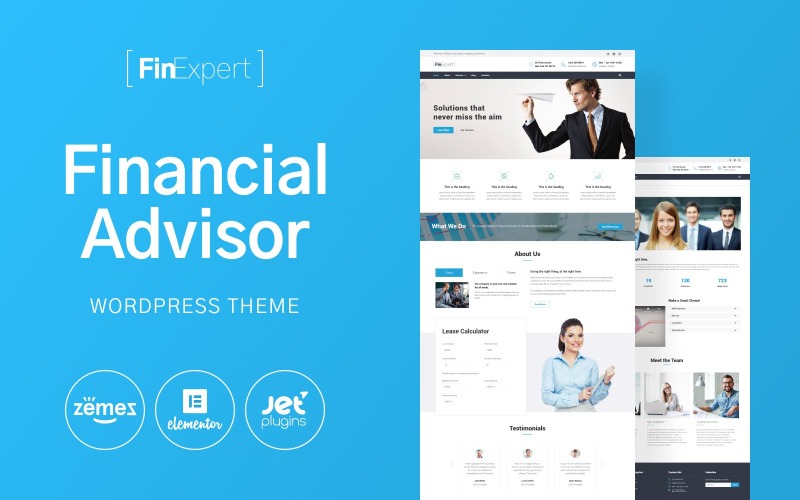 financial advisory company адаптивная тема wordpress