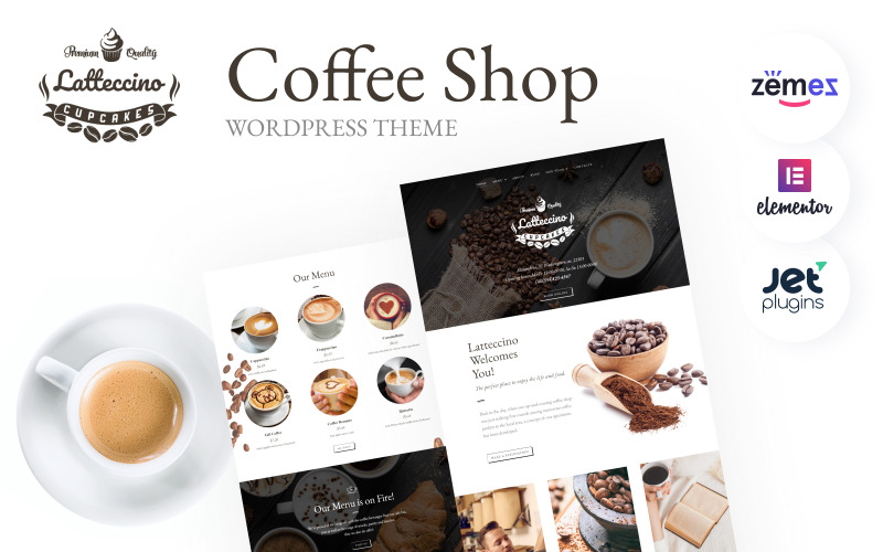 кофейня wordpress тема