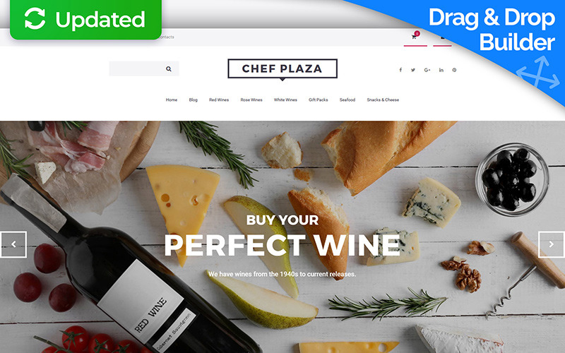 шаблон электронной коммерции motocms food &amp; wine store motocms
