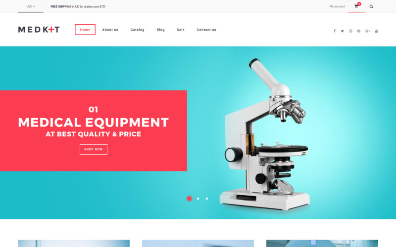 медицинское оборудование отзывчивая тема shopify