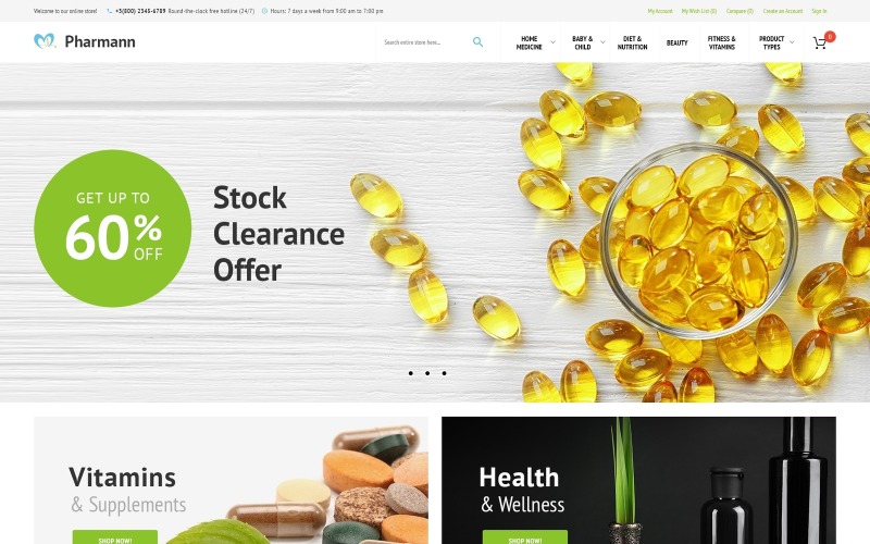 тема аптеки magento