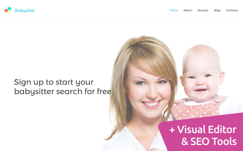 шаблон babysitter moto cms 3
