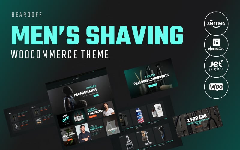 мужская бритвенная продукция отзывчивая тема woocommerce