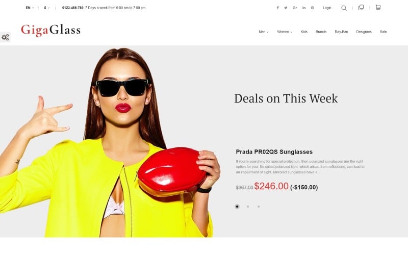 тема gigaglass prestashop