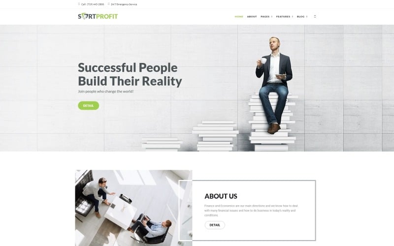 бизнес и финансы wordpress тема