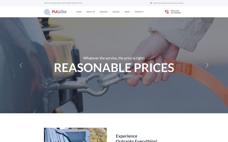 Auto Towing Moto CMS HTML Template